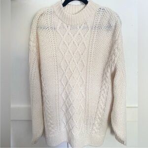 H&M Cream Cable Knit Sweater